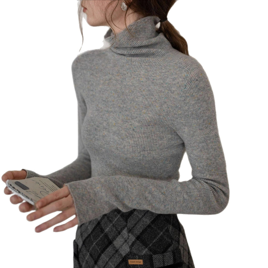 Ultra-Fine Merino Wool Fantasy Color Dot Classic Knit Sweater Underwear