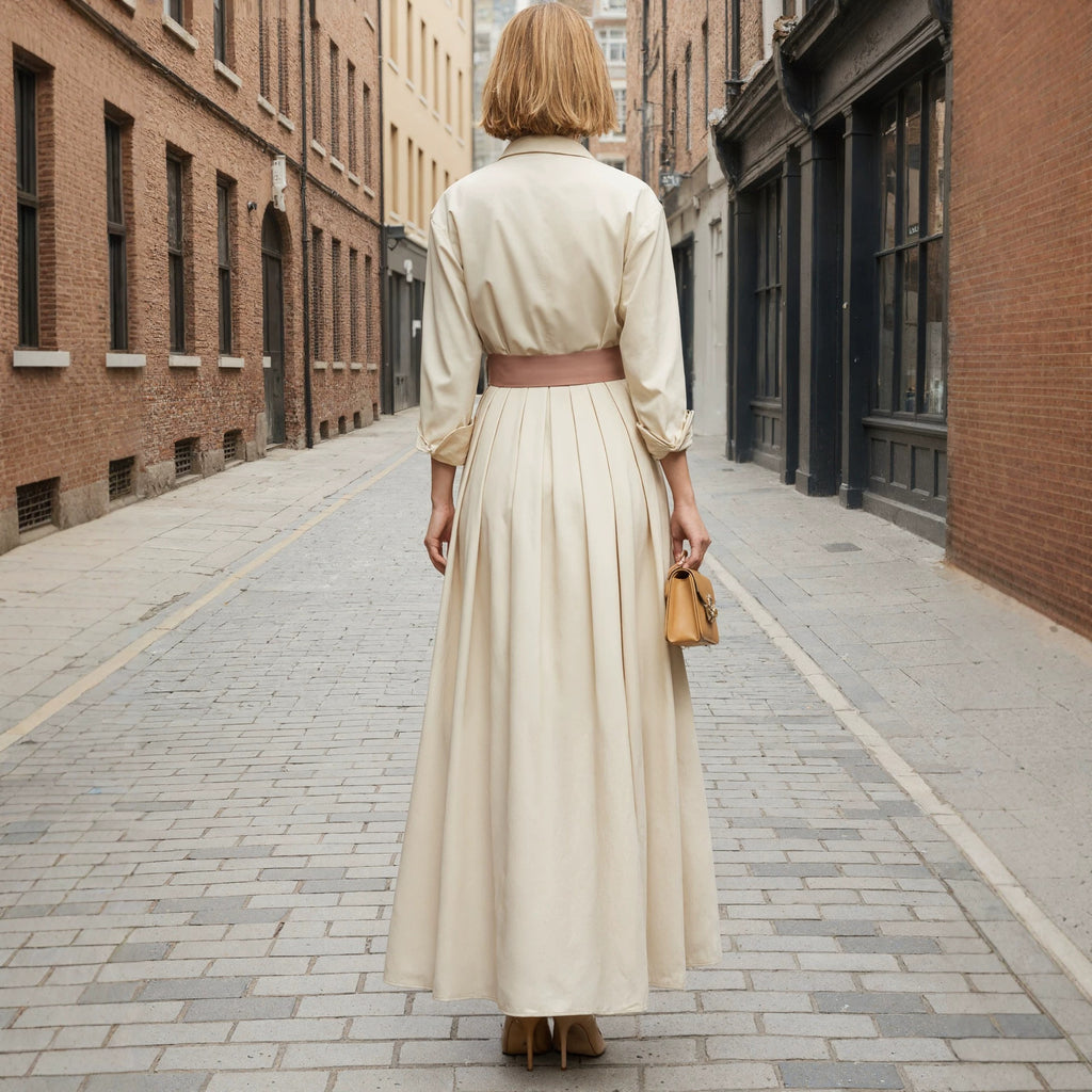 Long sleeved shirt dress