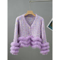 Elegant and versatile short style fragrant jacket cardigan for women