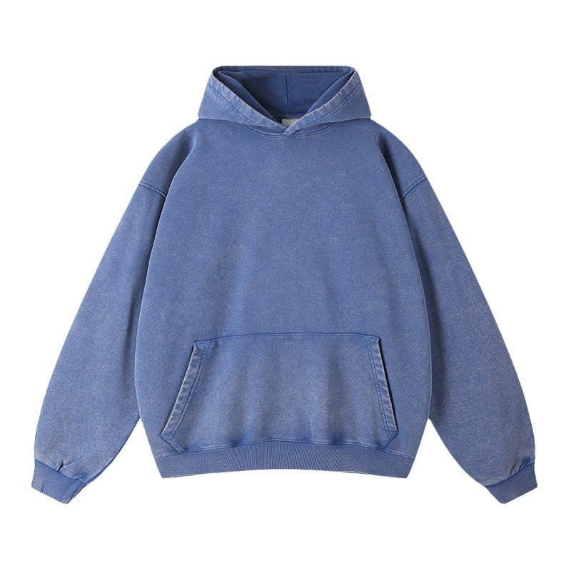 Vintage batik distressed washed trendy brand pullover hoodie loose fitting unisex