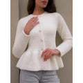 Elegant Tweed Knit Cardigan for Women, Slim Fit, Versatile and Unique Top