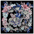 Hand-painted Butterfly Flower Women's Twill Decoration Versatile Shawl Square Scarf