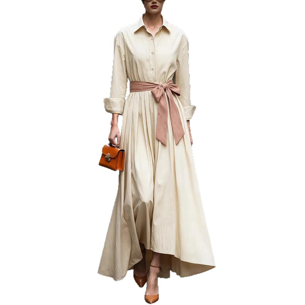 Long sleeved shirt dress