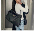 Suede Matte Tote Bag, Elegant Shoulder Crossbody Kelly Bag for Women, Large Capacity Commuter Underarm Bag