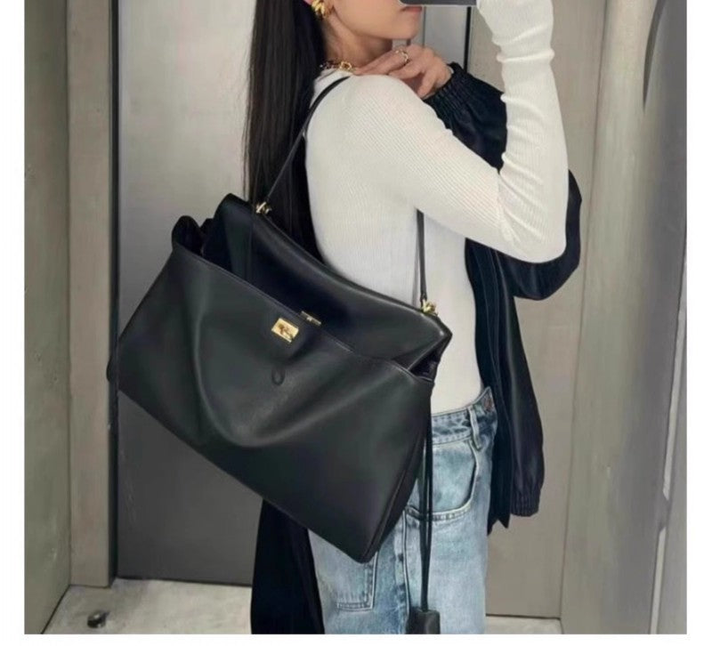 Suede Matte Tote Bag, Elegant Shoulder Crossbody Kelly Bag for Women, Large Capacity Commuter Underarm Bag