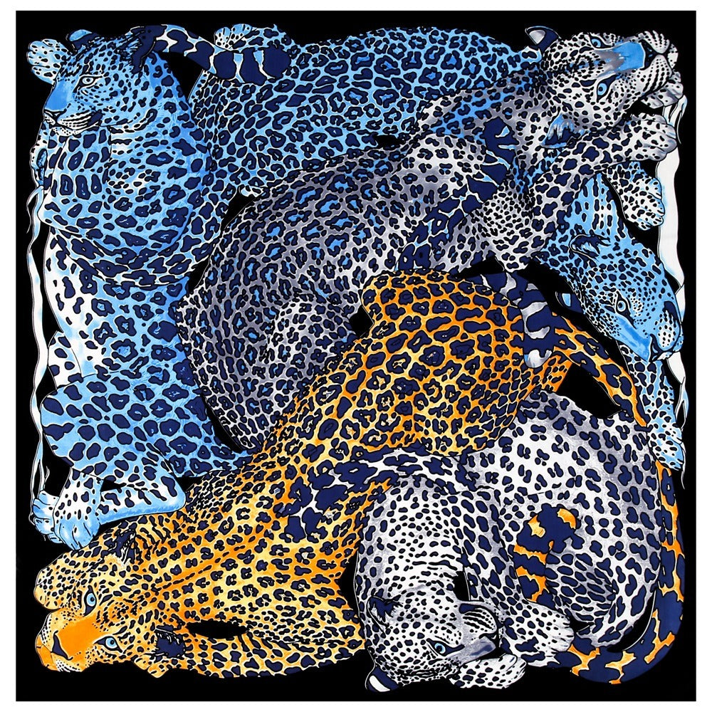 Animal Leopard Women's Twill Decoration Sun Protection Shawl Large Square Scarf Scarf
