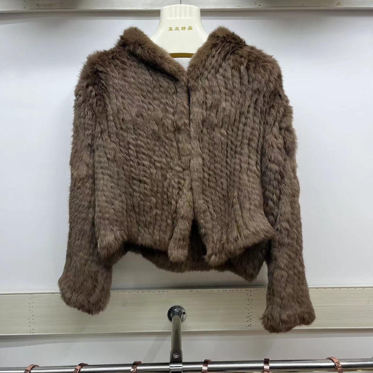 Autumn Winter Women Real Rabbit Fur Coat 100% Natural Fur Jacket Loose Manual Weave Quality Streetwear Hooded Flare Sleeves New