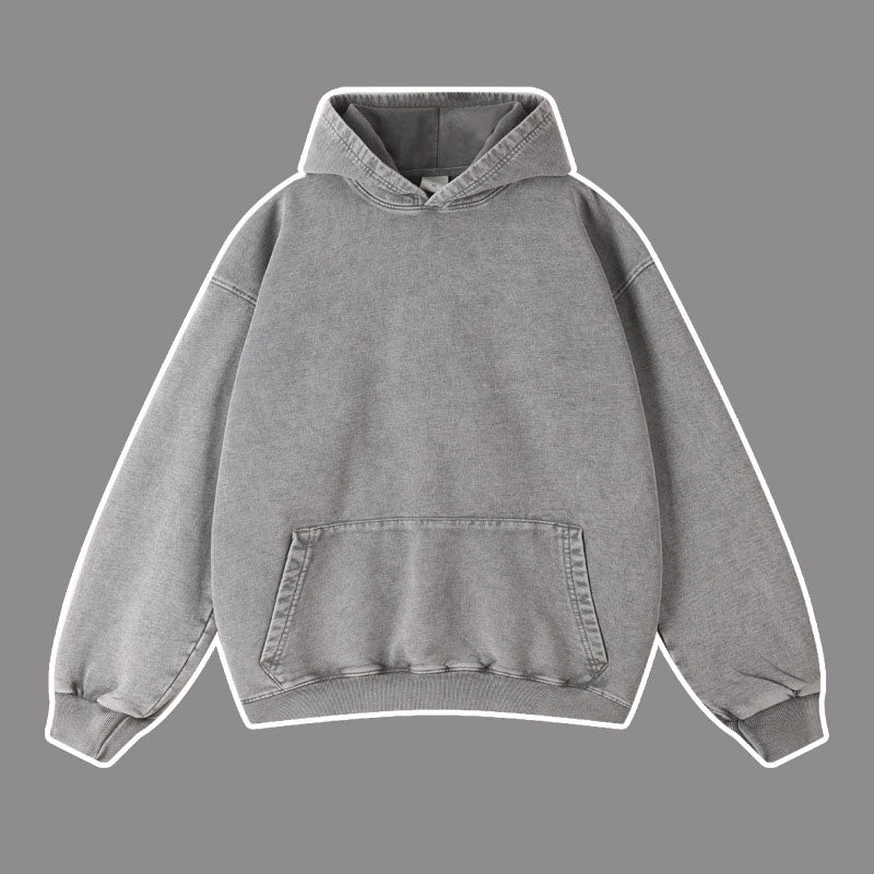 Vintage batik distressed washed trendy brand pullover hoodie loose fitting unisex