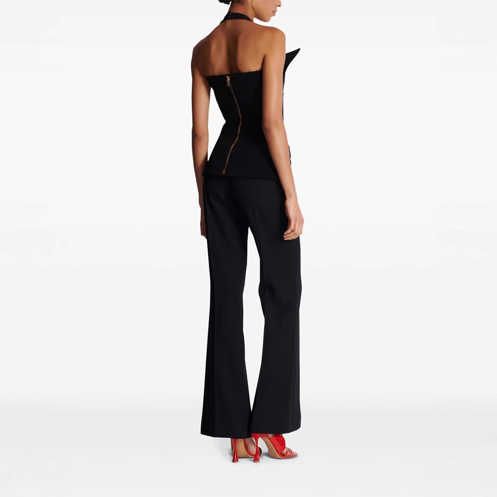 Niche design backless womanl tank top vest