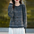 Knitted Cardigan  for Women, Embroidered Pattern, Outerwear, Stylish Women's Top