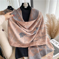 Luxury Winter Cute Cashmere Scarf Women Design Thick Pashmina Blanket Warm Shawl Wrap Neckerchief with Tassel Poncho Stoles