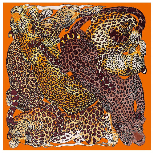 Animal Leopard Women's Twill Decoration Sun Protection Shawl Large Square Scarf Scarf