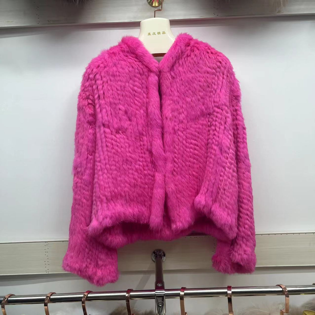 Autumn Winter Women Real Rabbit Fur Coat 100% Natural Fur Jacket Loose Manual Weave Quality Streetwear Hooded Flare Sleeves New