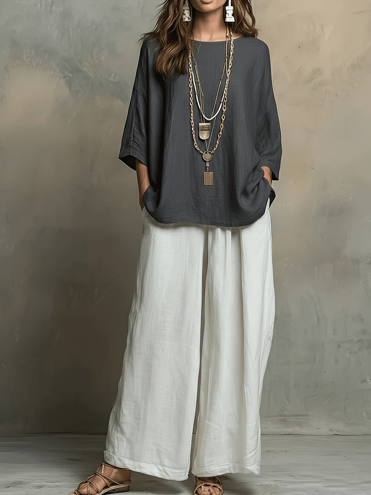 Bohemian Style Loose Elegant Set for Women Casual Vacation Outfit