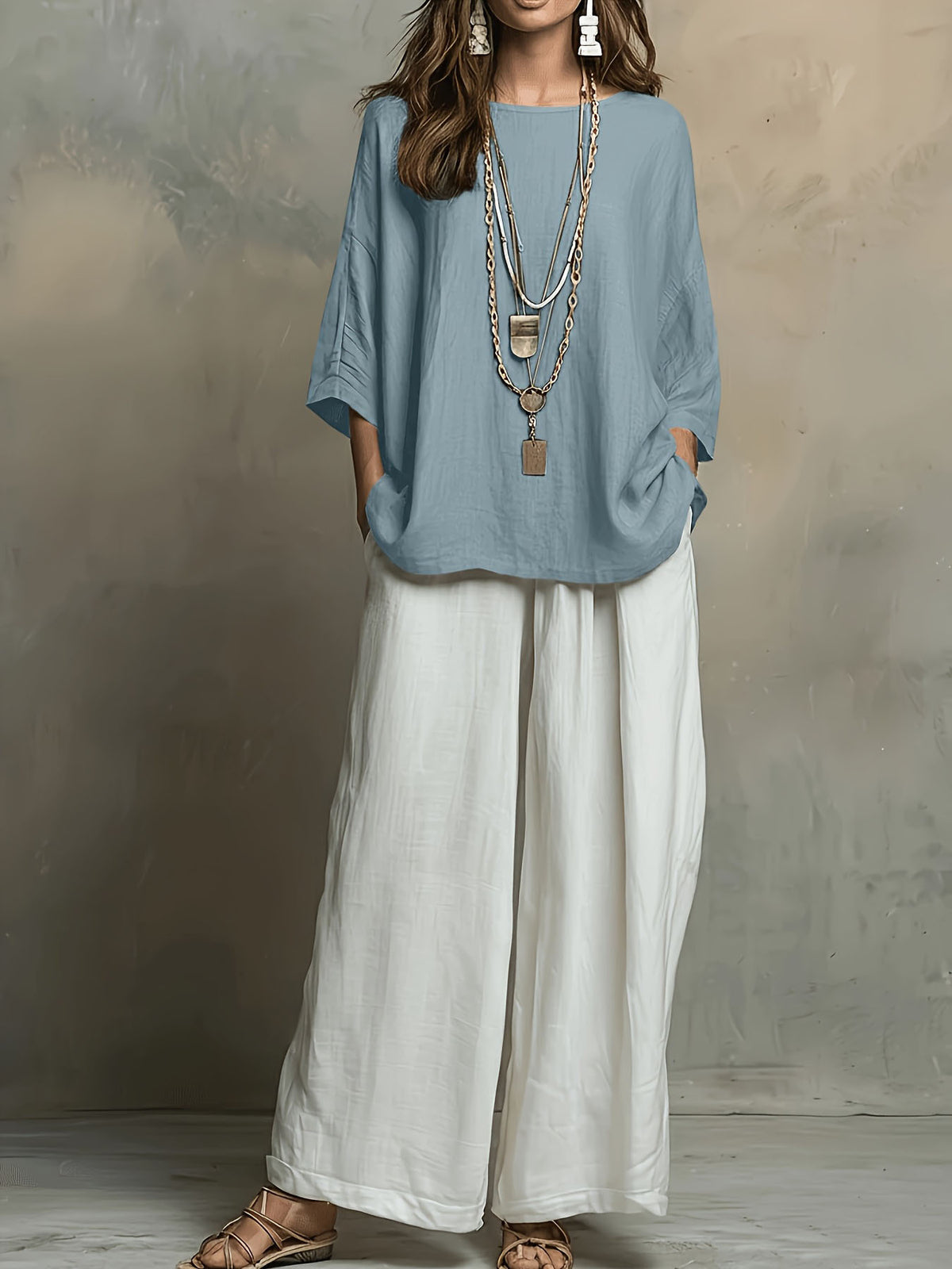 Bohemian Style Loose Elegant Set for Women Casual Vacation Outfit