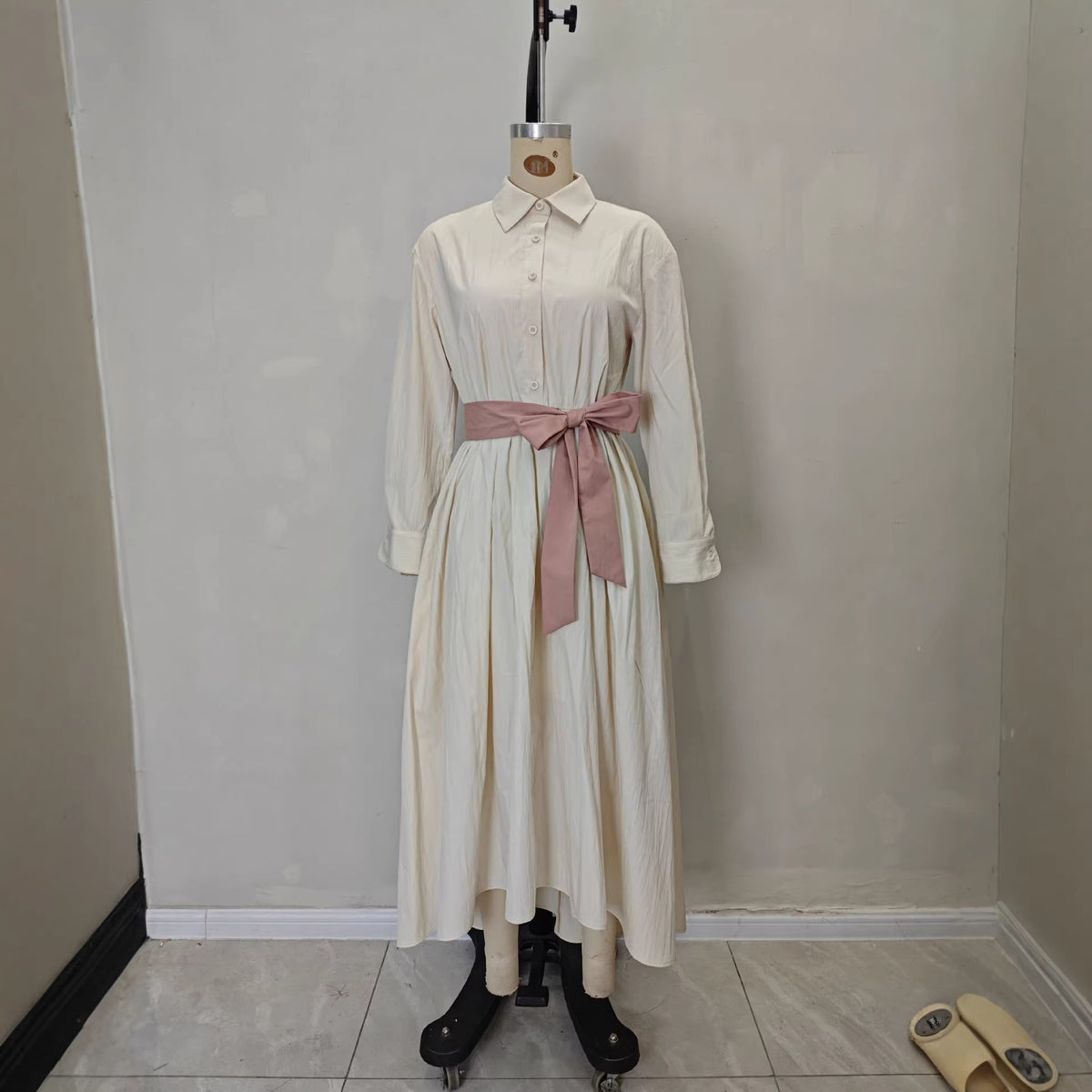 Long sleeved shirt dress