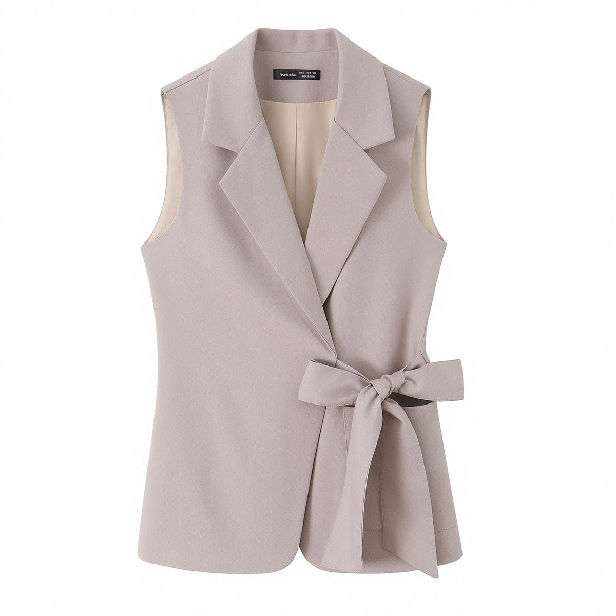 Strap up buttonless suit vest+long storage set