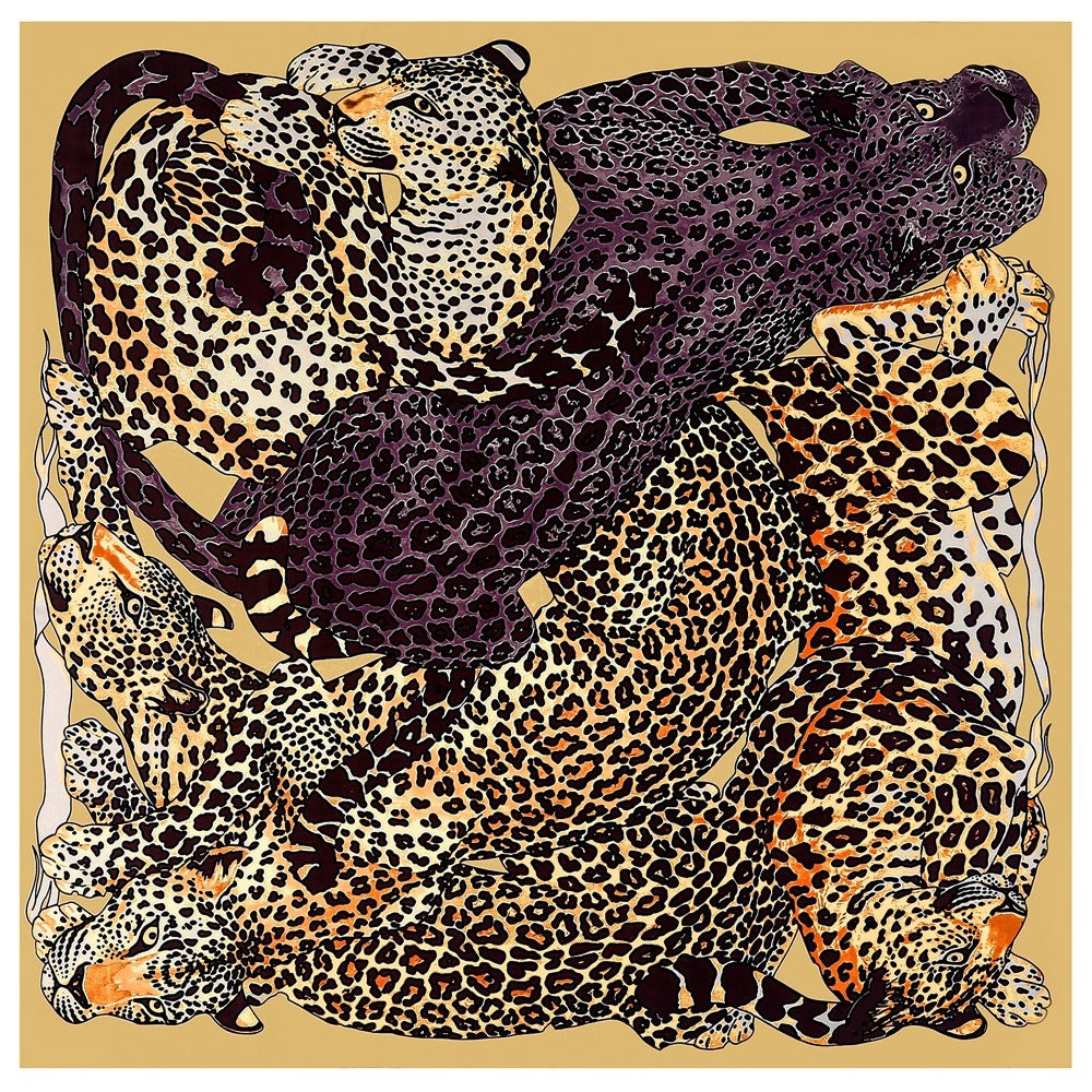 Animal Leopard Women's Twill Decoration Sun Protection Shawl Large Square Scarf Scarf