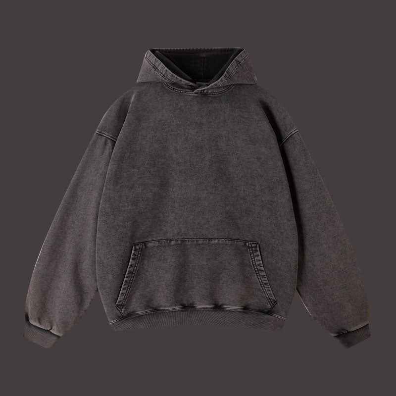 Vintage batik distressed washed trendy brand pullover hoodie loose fitting unisex