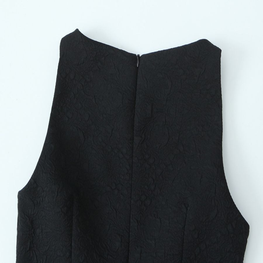 Fashionable and versatile wide swing short sleeveless dress for women