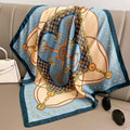 Fake headscarf temperament small square scarf shawl chain scarf