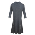 Slimming slit dress, metal decoration